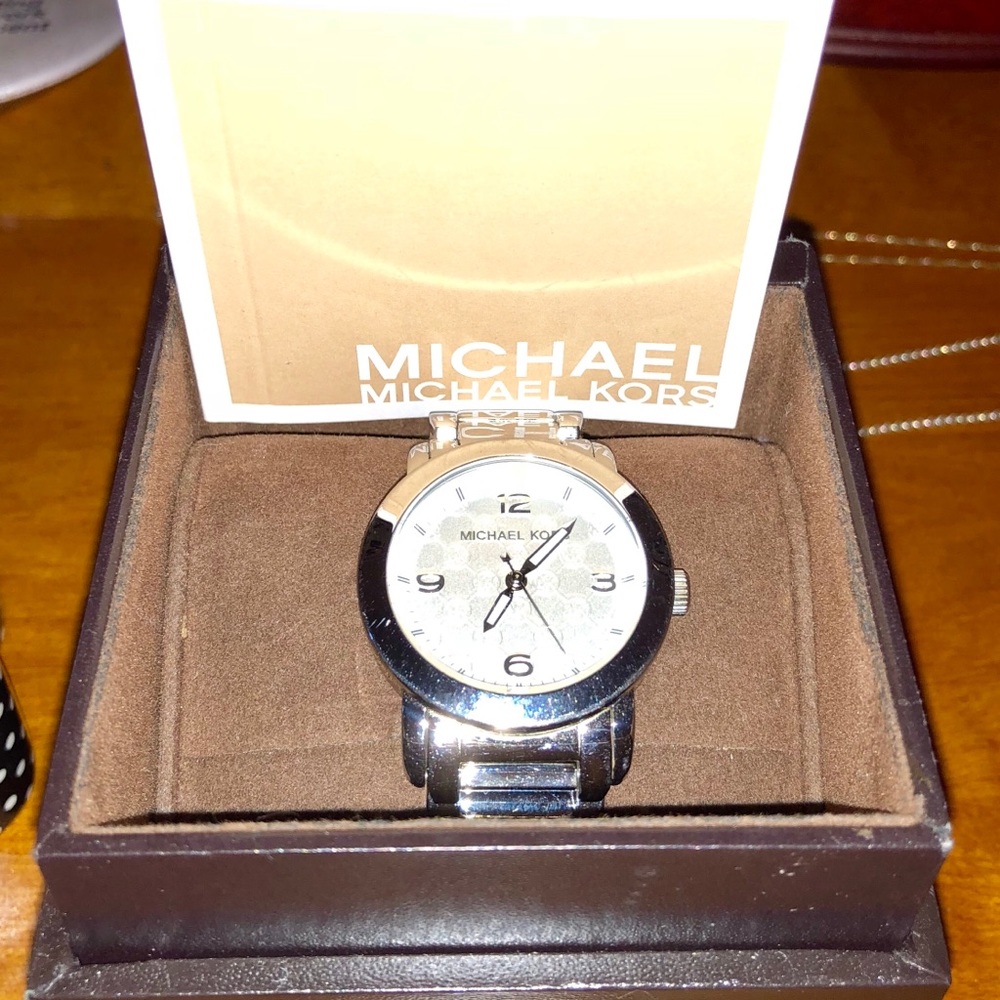 Michael Sterling silver link watch